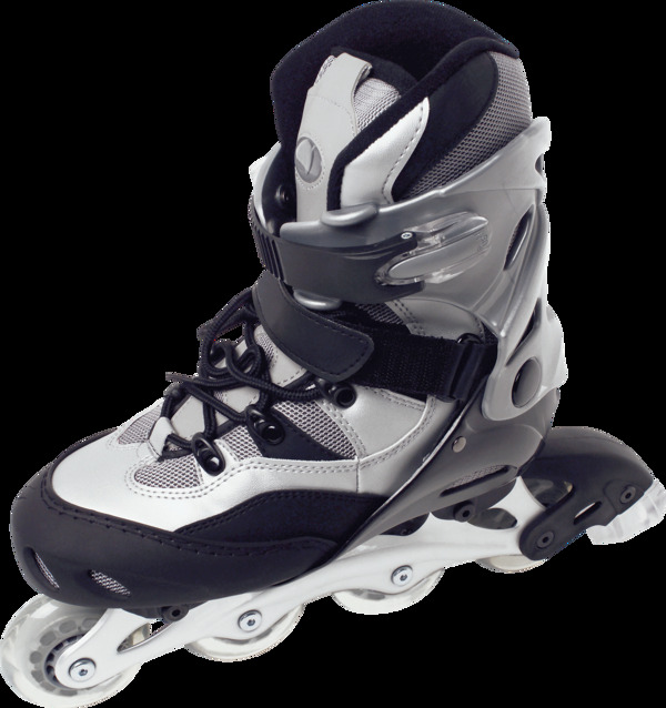 黑白色溜冰鞋免抠png透明素材