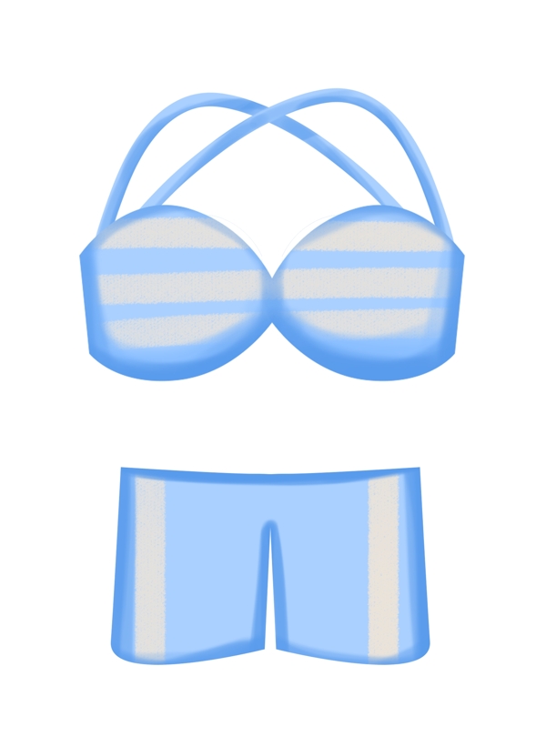 蓝色沙滩游衣
