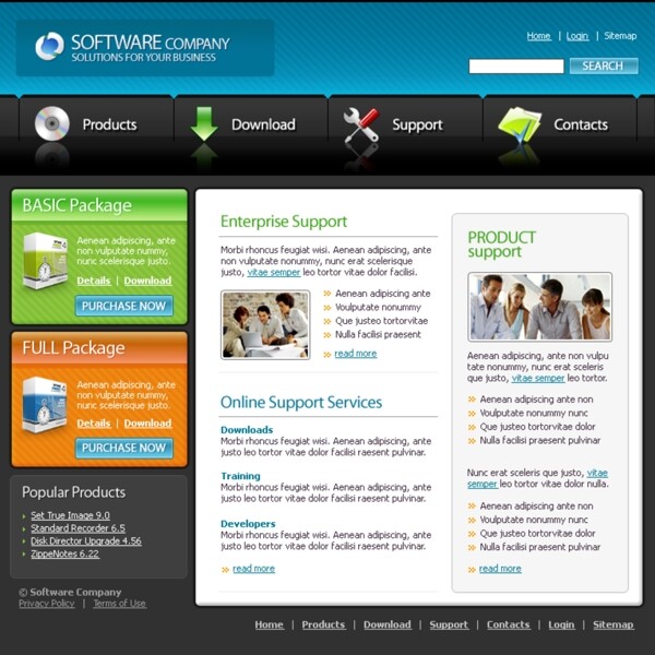 软件销售网站网页模板图片