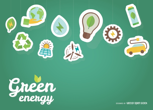 绿色能源壁纸贴