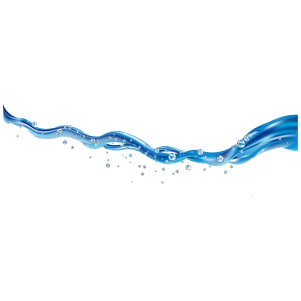 蓝色创意水滴装饰元素