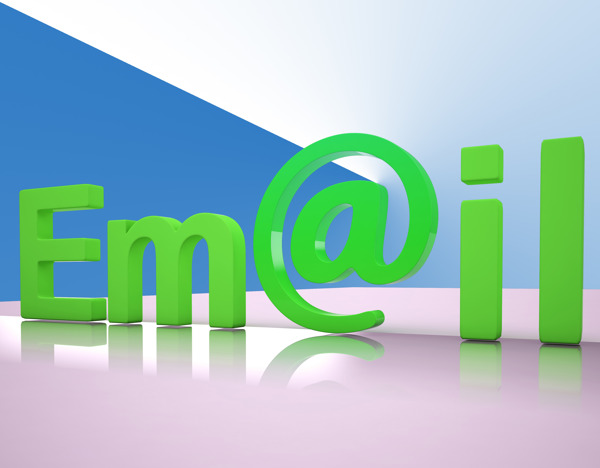 电子邮件显示电子邮件信件或接触