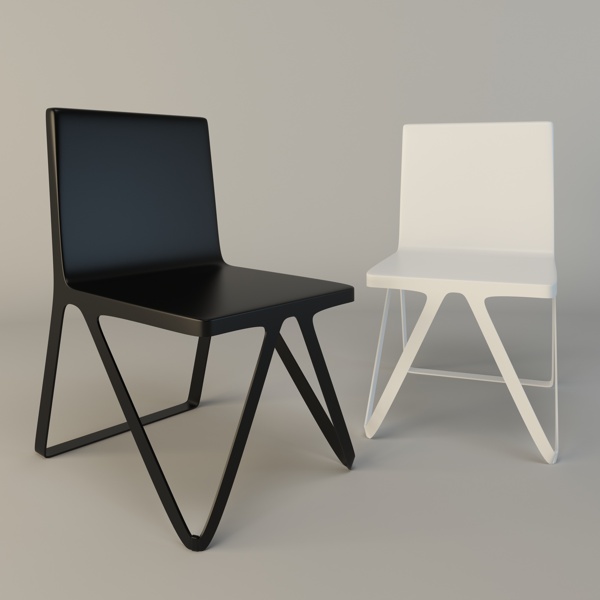 黑白个性座椅3d模型