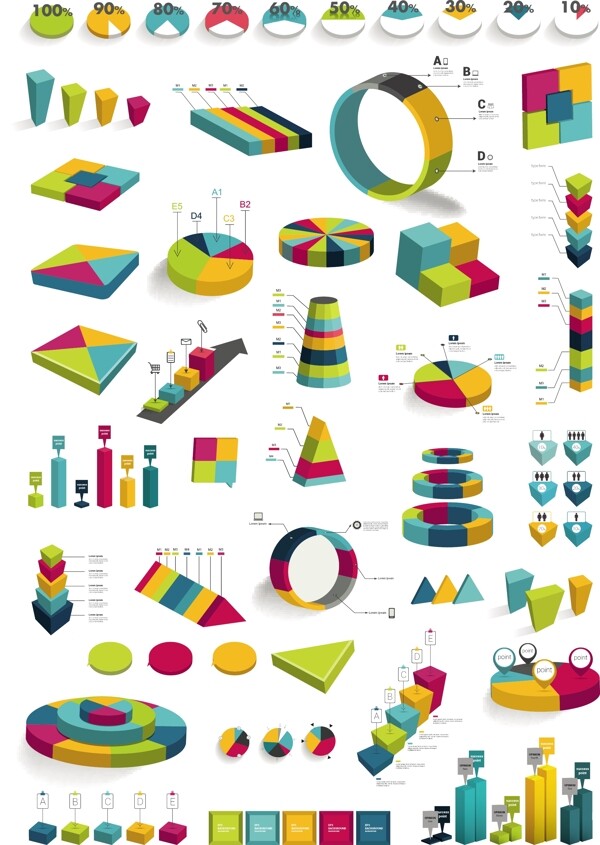 3d立体图表图片