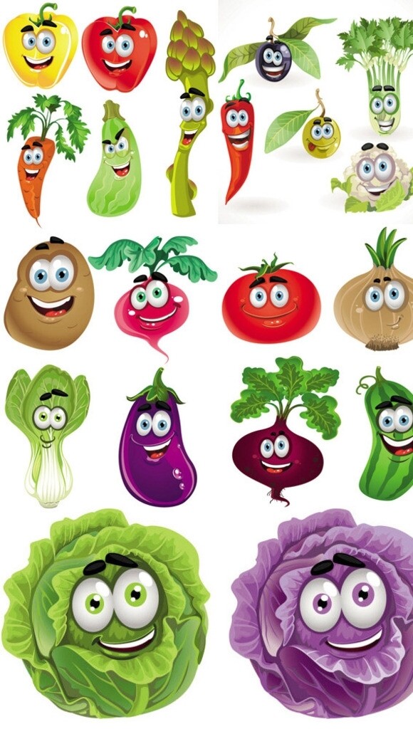 卡通版蔬菜