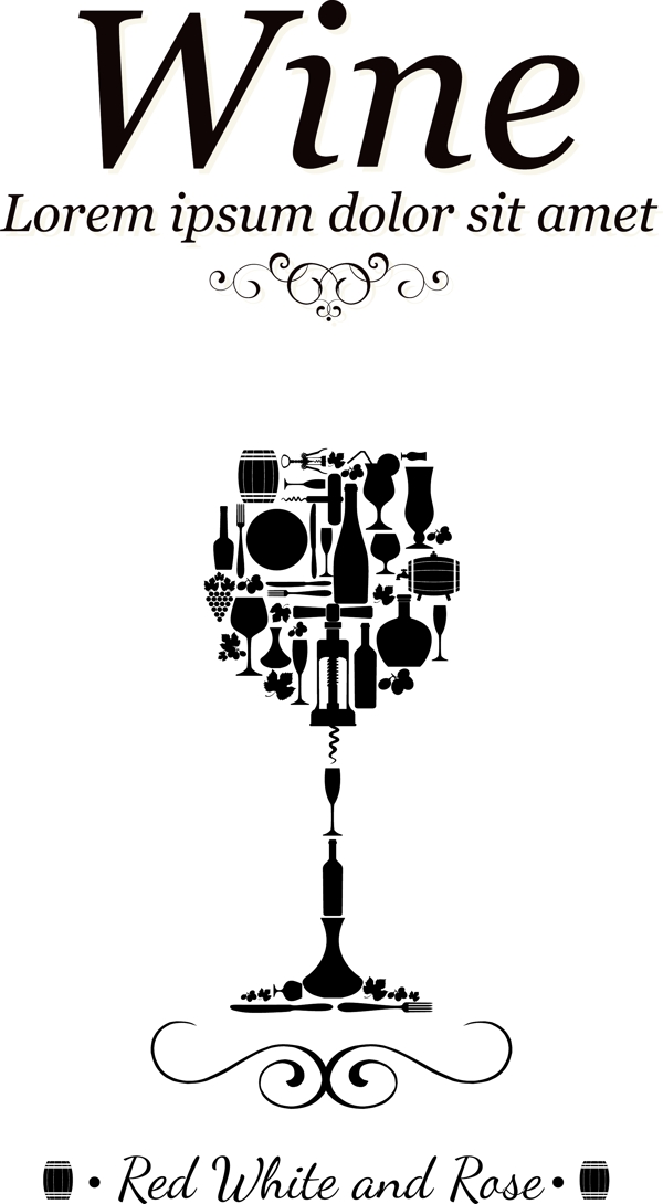 葡萄酒AI素材图片