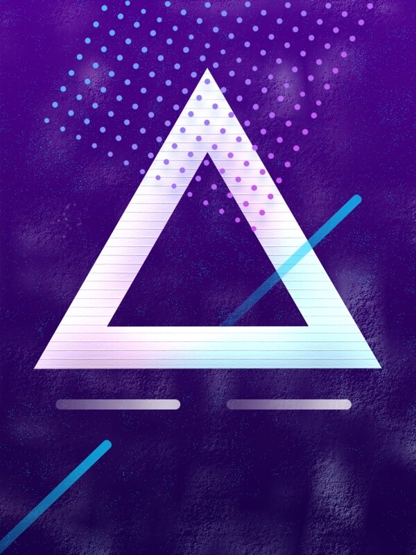 紫色几何三角形商务背景