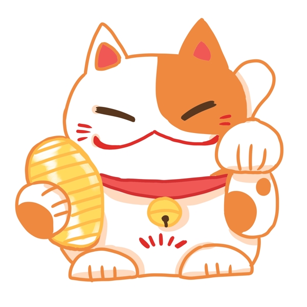 日本招财猫的插画