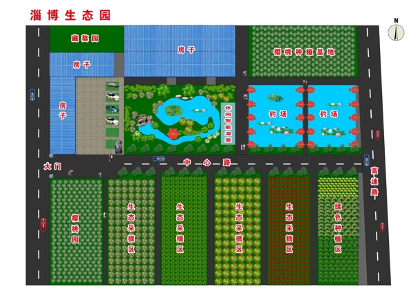 木兰工业园区绿化平面图