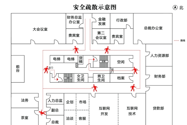 逃生示意图图片