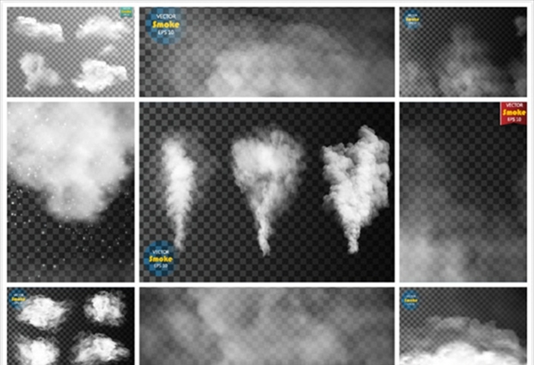 透明烟雾矢量素材