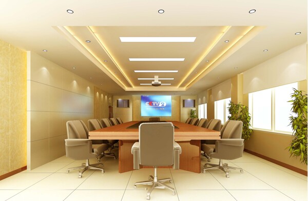 白色会议室设计