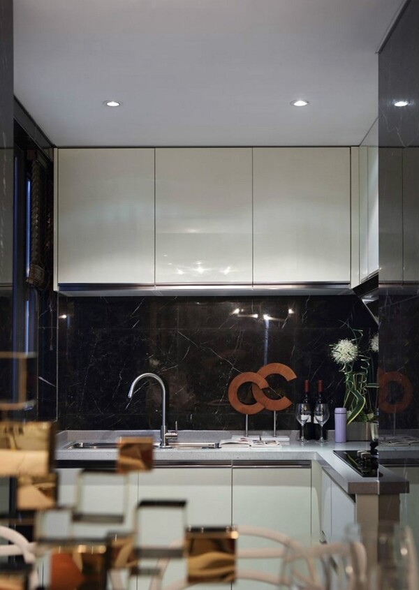 现代简约风室内设计厨房洗菜池效果图