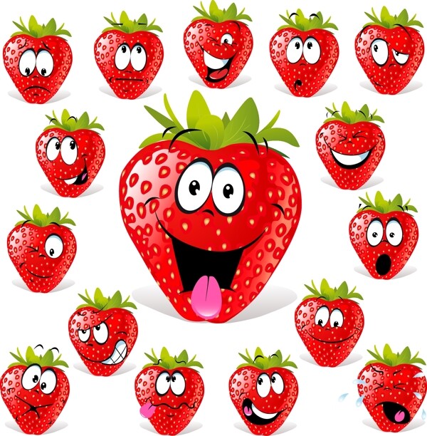 草莓各种表情