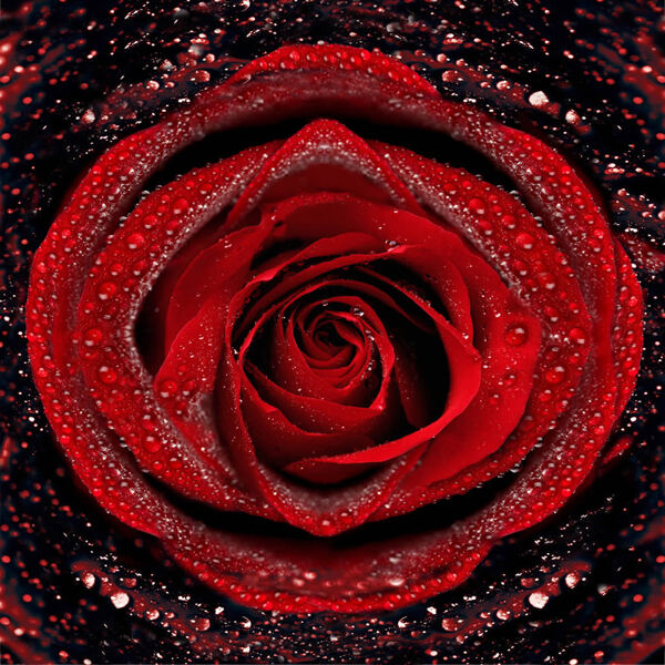 晶莹红玫瑰