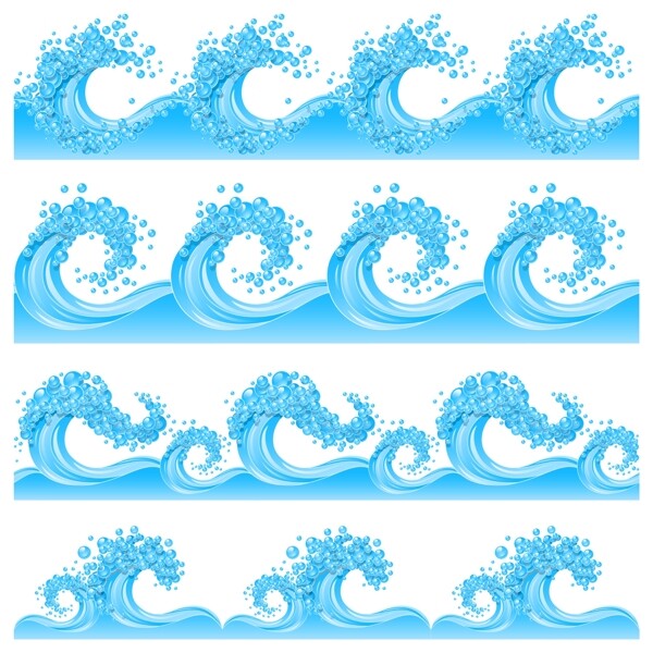 蓝色海浪设计图片