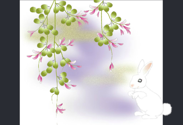 兔子与鲜花