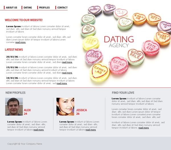 婚介主题网页模板