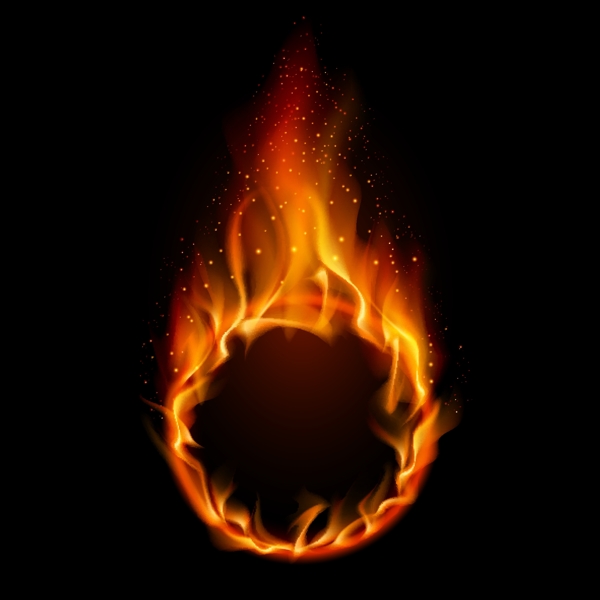 动感燃烧的火焰火圈图片
