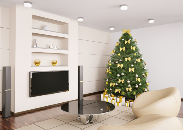 客厅和圣诞树