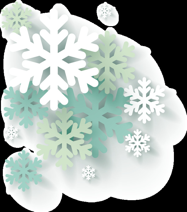 冬季雪花装饰png元素素材