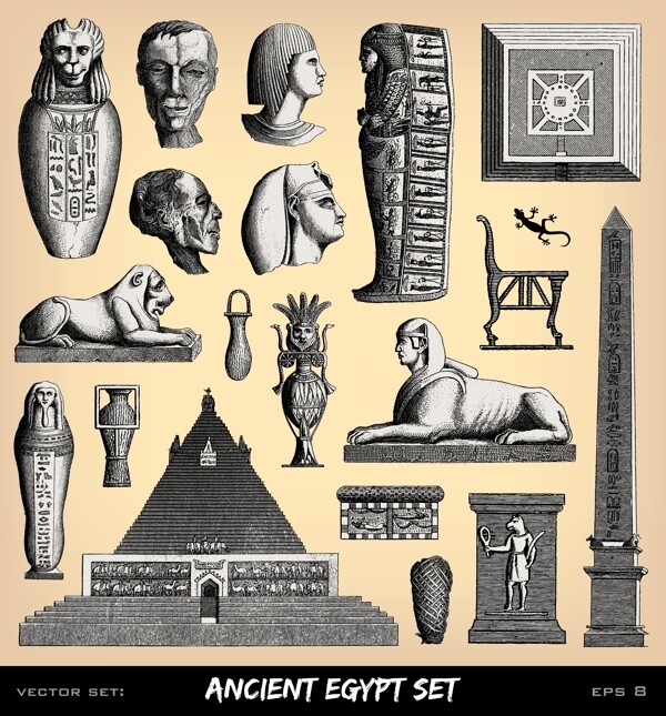 古埃及雕像图腾