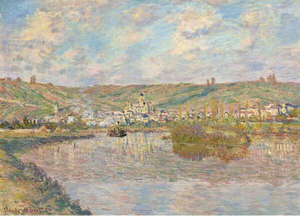 ClaudeMonetLateAfrternoonVetheuil1880法国画家克劳德.莫奈oscarclaudeMonet风景油画装饰画