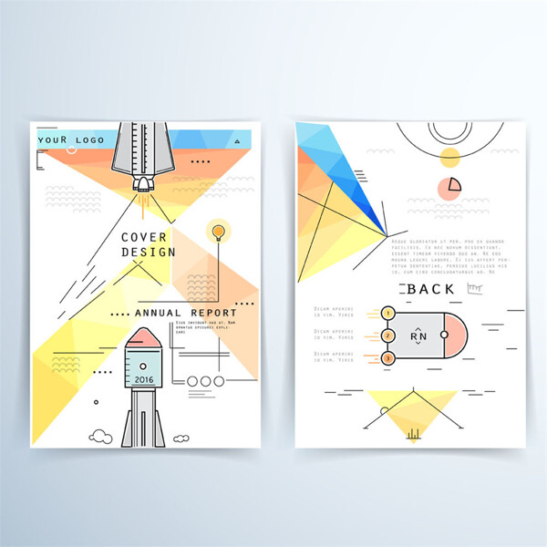 线条火箭画册图片