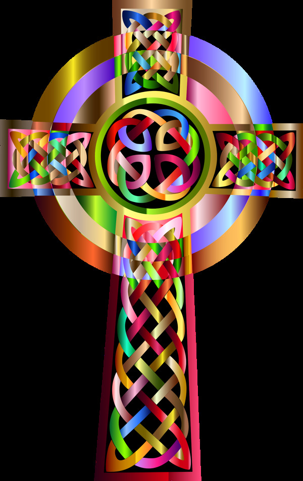 抽象彩色十字架图形免抠png透明素材