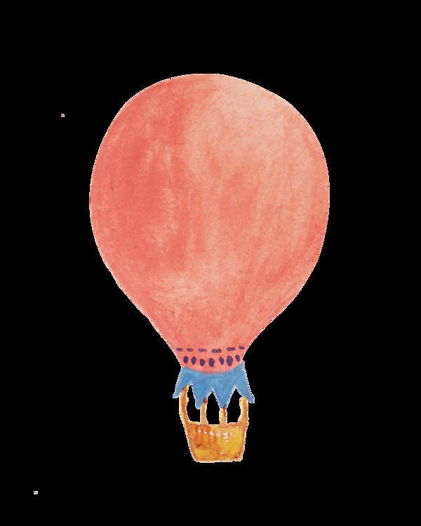 菊红气球卡通透明素材