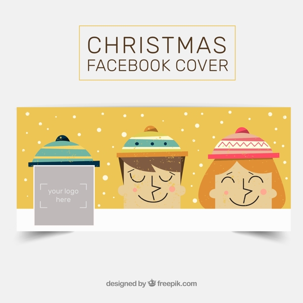 圣诞节脸书封面图片矢量图