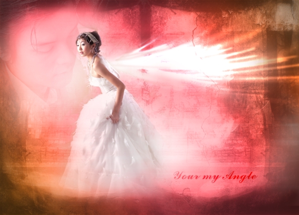 天使型婚纱相册模板