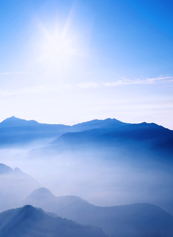 飘逸仙山自然旅游美景背景