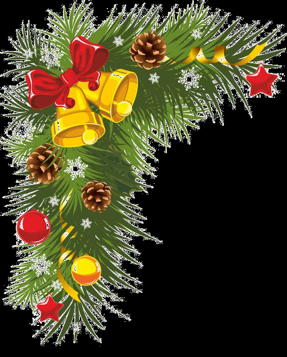 圣诞铃铛吊球松果装饰松枝图案