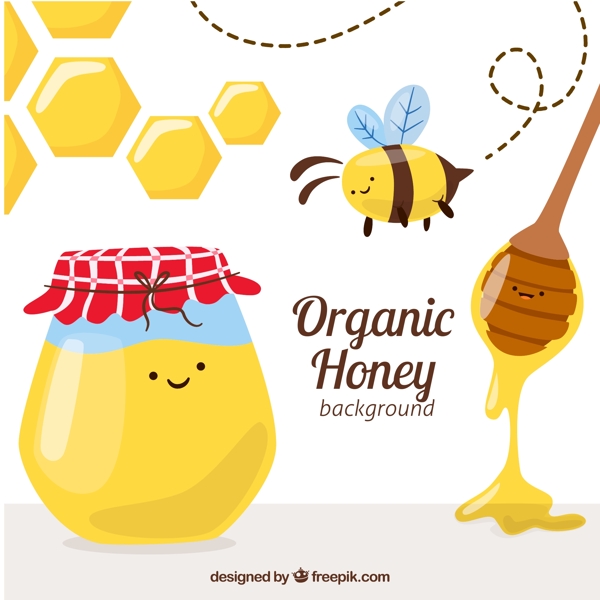 蜂蜜矢量元素