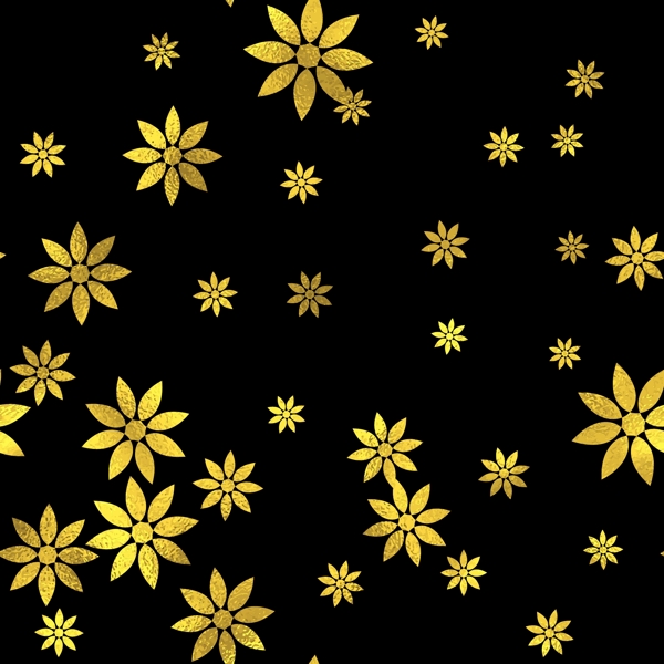 金色花朵背景