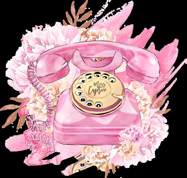 粉色电话素材