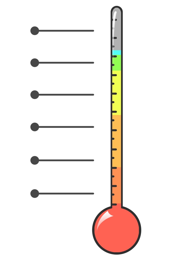 红色立体温度计插图