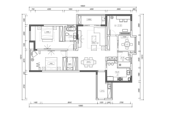 住宅平面CAD方案