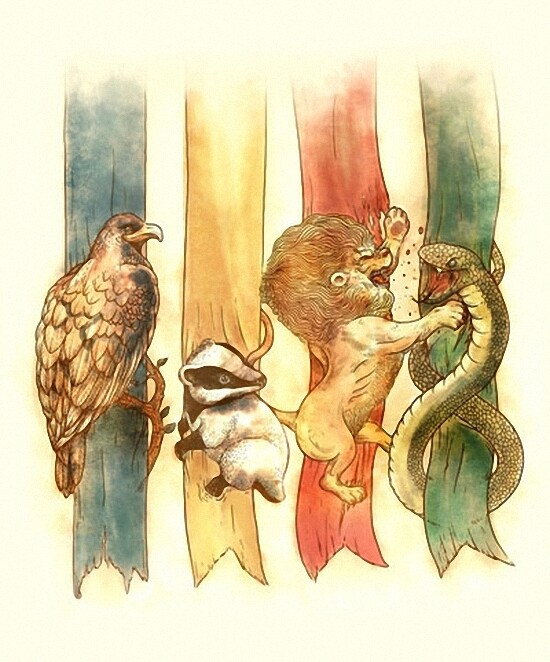 位图插画动物狮子老鹰免费素材