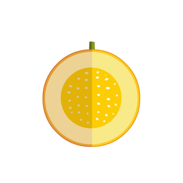 水果装饰图案图标哈密瓜