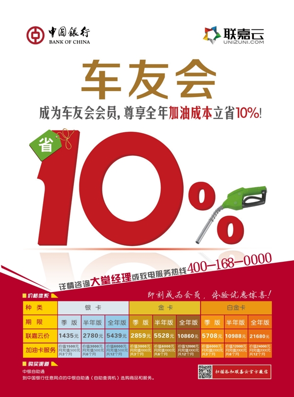 中国银行加油卡海报图片