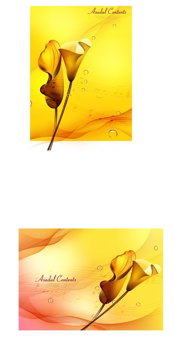 马蹄莲矢量花卉背景图
