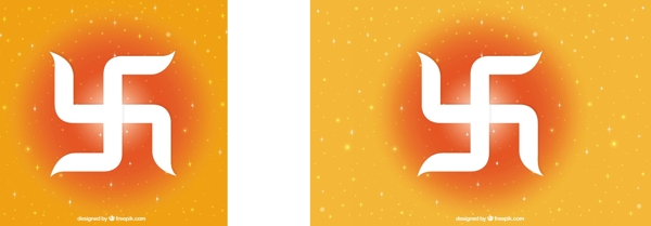 幸运的象征RAMnavami节橙色背景