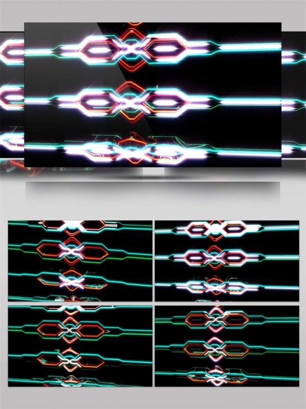 白色激光锁链动态视频素材
