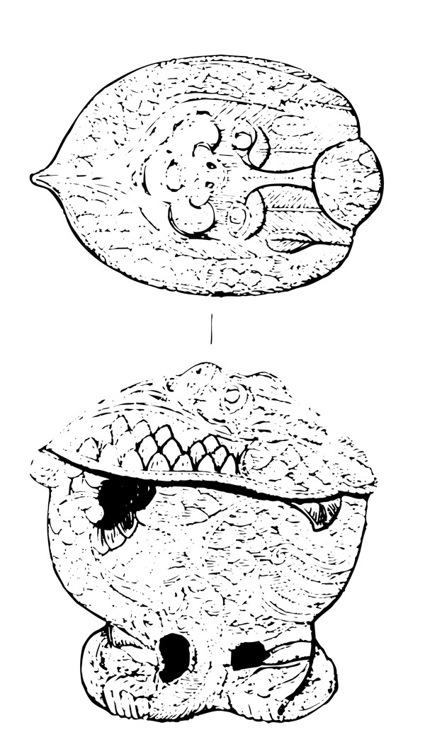 秦汉时代版画装饰画矢量eps格式0272