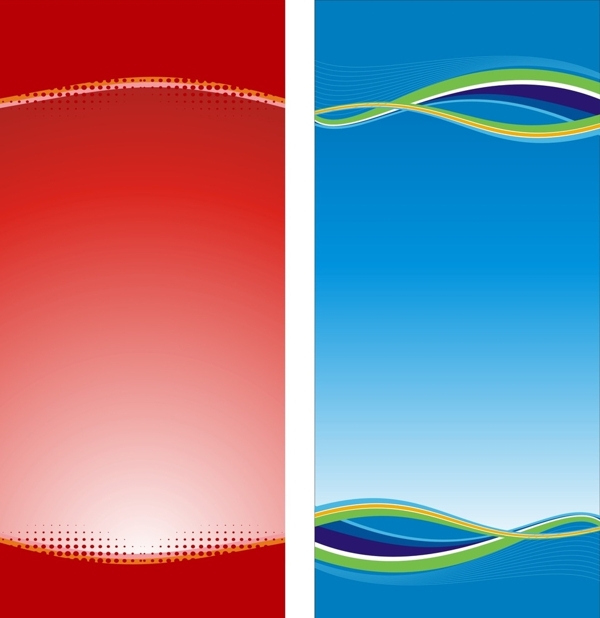 红色蓝色展架图片