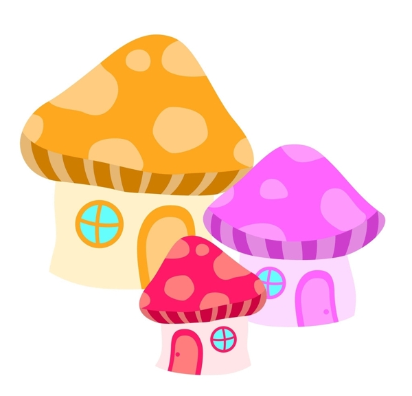 卡通蘑菇矢量图片