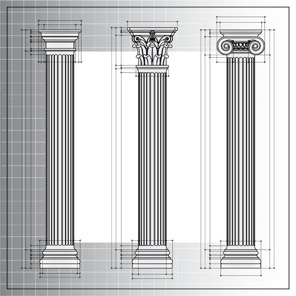 漂亮的罗马柱设计图