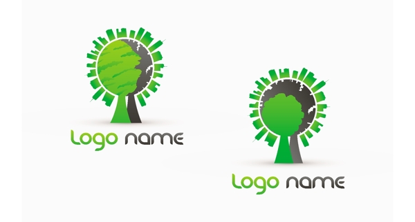 创意地球环保logo设计